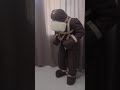 sheepskin brown bondage suit