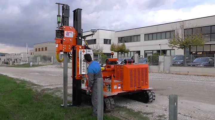 Guardrail Safety Barrier Installation With GPS Pile Location System