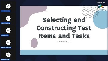 8.2 SELECTING AND CONSTRUCTING TEST ITEMS AND TASK (EUDC3C)