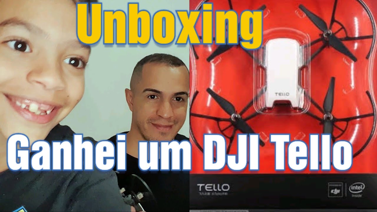 DJI TELLO Unboxing (ganhei um drone do meu pai).