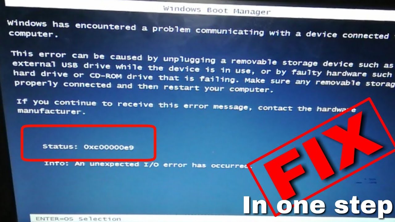 Has encountered a problem. Ошибка 0xc00000e9. Windows has encountered a. Windows has encountered a problem communicating. Виндовс ошибка Boot Manager.