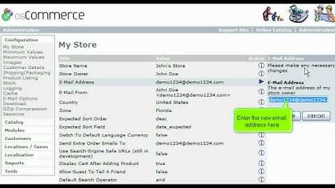 How to configure your store in osCommerce