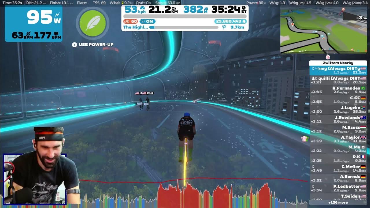 Zwift Club Ladder Always DIRTy vs DIRTy Mitten The Highline YouTube