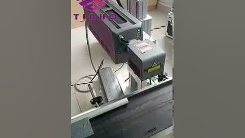 Printing Bar Code on Pvc Pipe by Tinho Fly Co2 Laser Printer