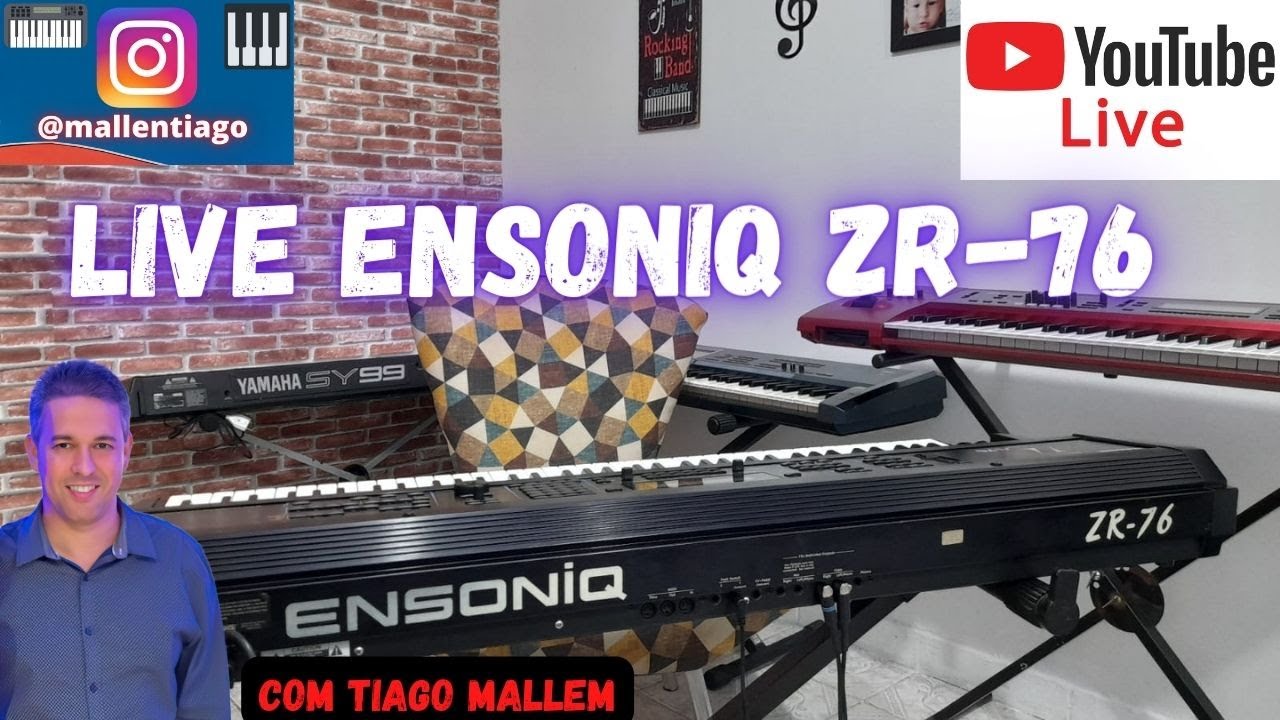 LIVE ENSONIQ ZR-76 - COM TIAGO MALLEN - LINK NA DESCRIÇÃO! (ESTE