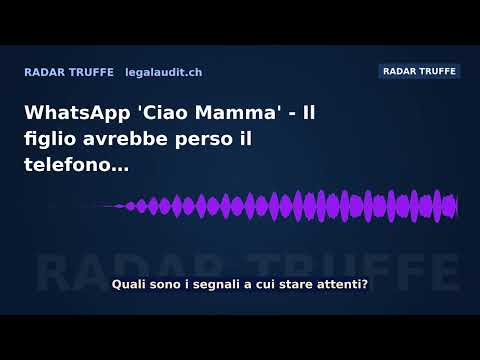 WhatsApp 'Ciao Mamma' — Il figlio avrebbe perso il telefono