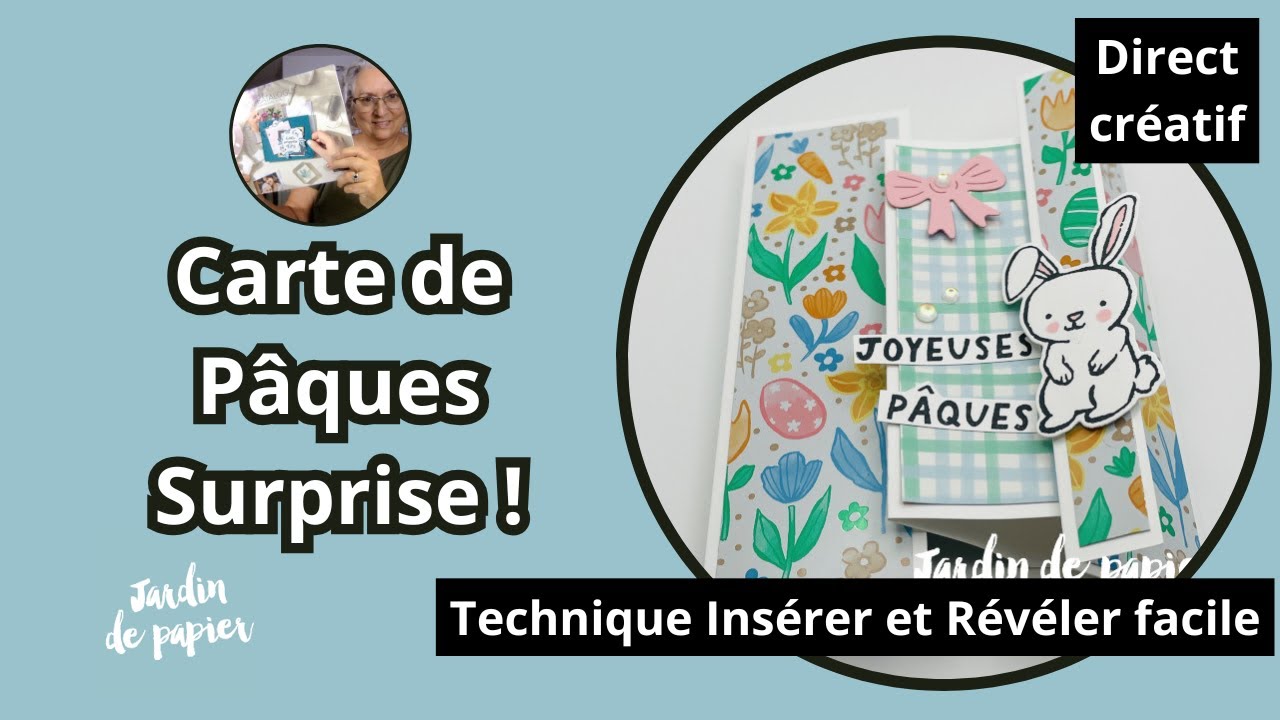 Carte de Pâques Interactive | Technique Insérer et Révéler facile – Tutoriel Stampin’ Up!