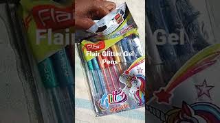 MY Flair Glitter Gel pens .. Rs.100 , 10 pcs ... For Project Work