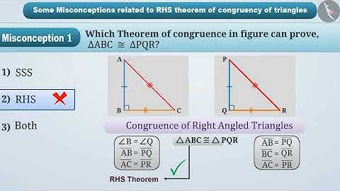 Right angle-Hypotenuse- Side (RHS) Congruence Criterion of triangles | Part3/3 | English | Class 7