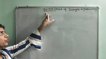 Exercise 4.3 || To Find Area of Triangle Using Determinant || Chapter 4 Class 12th NCERT