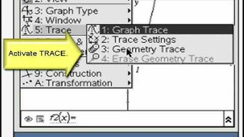 TI-Nspire Mini-Tutorial: Using Trace