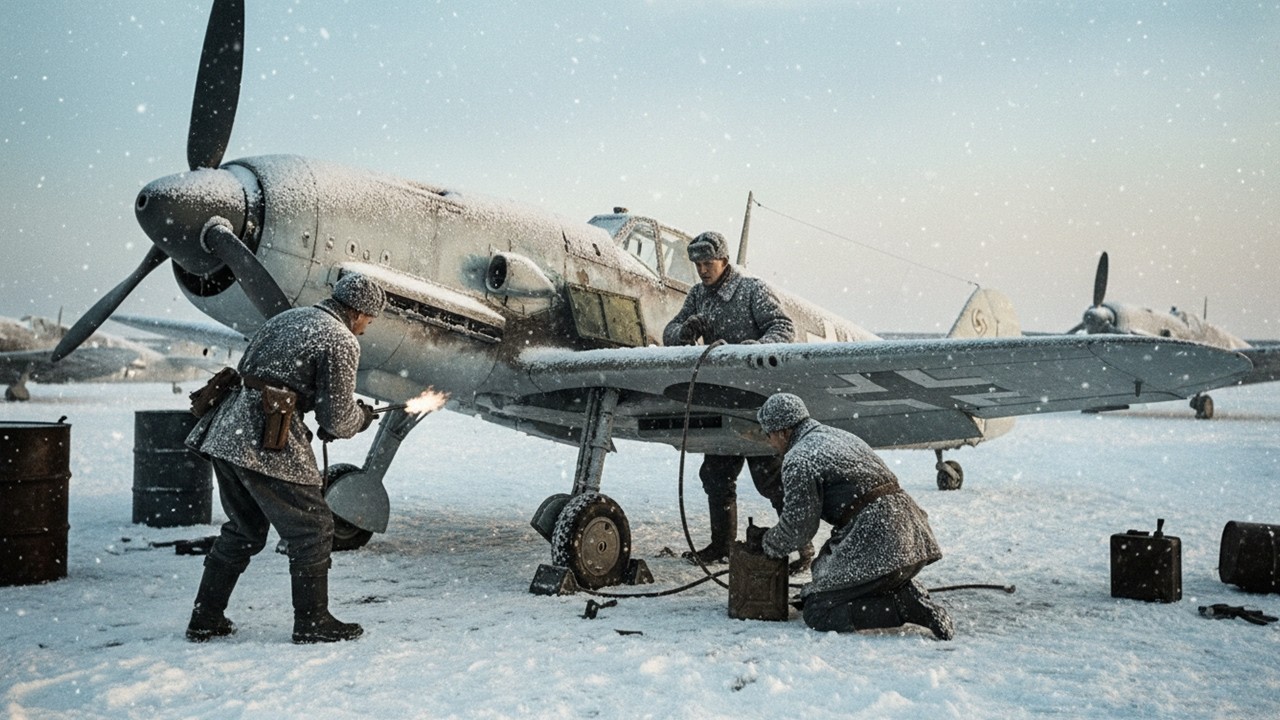 Luftwaffe věřila rychloopravám – dokud zamrzlá hydraulika neznemožnila vzlet i s plnou nádrží!