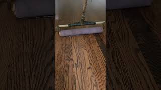 Applying oil based poly on top of medium brown stain from duraseal.#homeimprovement