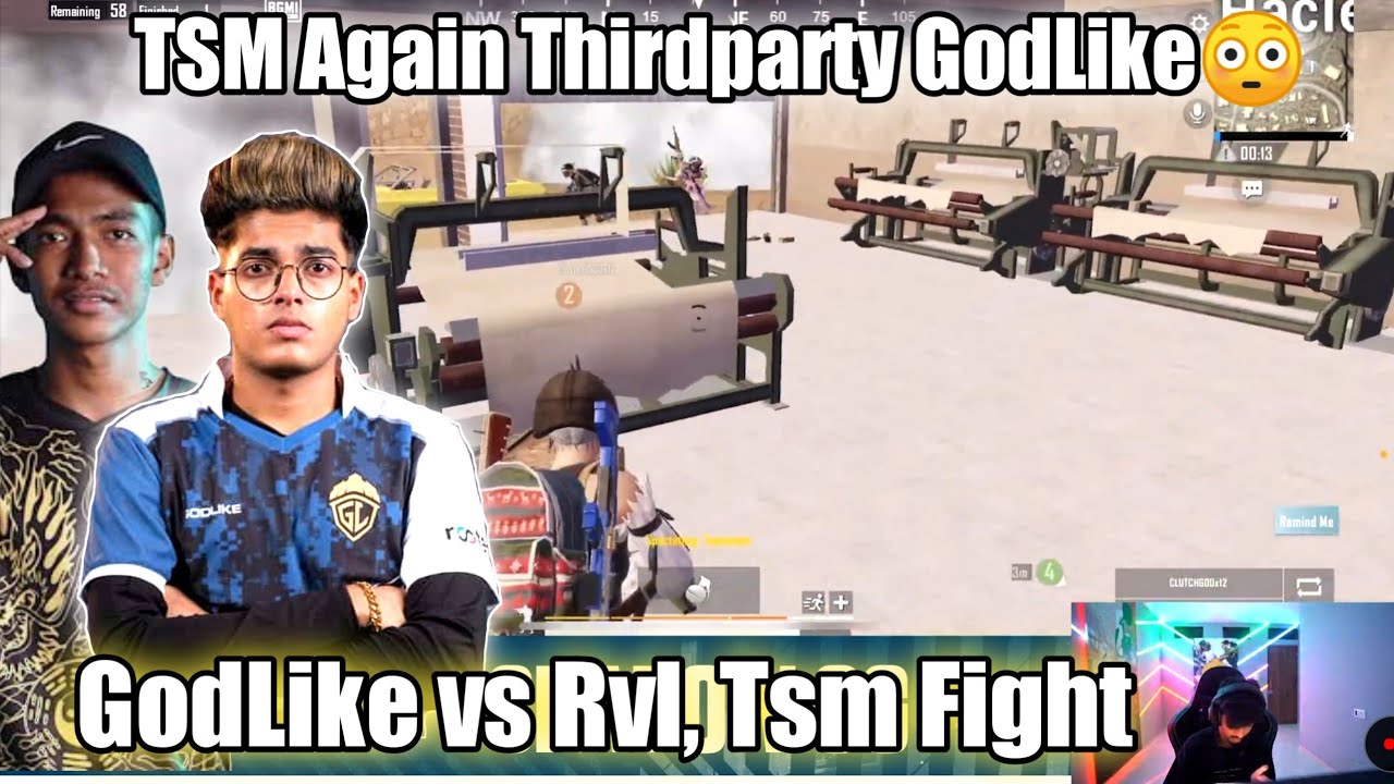 🇮🇳GodLike vs Tsm 2v4 fight 😱| Tsm Thirdparty GodLike | ClutchGod is on ...
