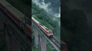 Stunning Train Journey Through Waterfalls #TrainJourney #Waterfalls #shorts