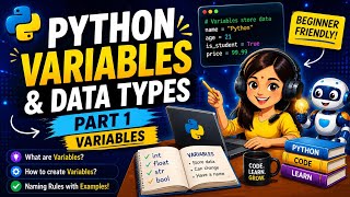 Python Variables & Data Types | Part 1: Variables | Python for beginners 🐍