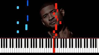 Vignette de la vidéo "Usher   Yeah piano synthesia"