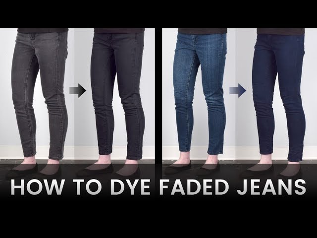 Rit Dye vs Dylon Dye ~ Re-dying Jeans to Dark Navy 