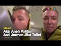 Jijik! Politisi Jerman Jilat Toilet Umum dan Sikat WC