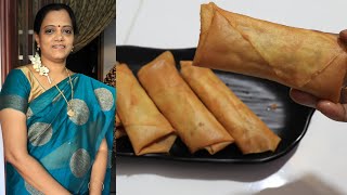 Veg Spring Roll/Vegetable Spring Roll in Tamil/Evening snacks recipe/