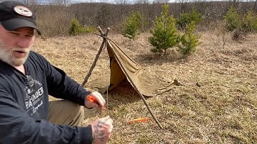 Quick Shelter using a Bi-Pod