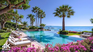 Relaxing Morning Ambience by the Infinity Pool ~ Summer Bossa Nova Jazz & Ocean Waves Sound to Relax screenshot 4