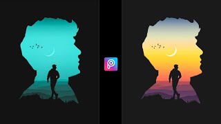 Picsart Dark shadow Photo Editing Tutorial || silhouette Photo effect in PicsArt screenshot 3