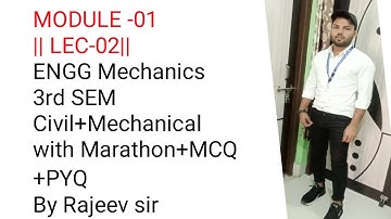 MODULE-01 || LEC-02 || ENGG MECHANICS 3RD SEM CIVIL+ME # AKU B-TECH#