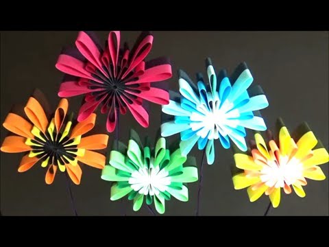 画用紙 夏の飾り 七夕飾り 簡単で綺麗な花火の作り方 Diy Drawing Paper How To Make A Simple And Beautiful Fireworks Youtube