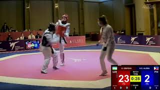 Elaine Kirstie  Alora (PHI) Blue VS Svetlana Osipova (UZB) Red | Asian Qualification For Tokyo 2020