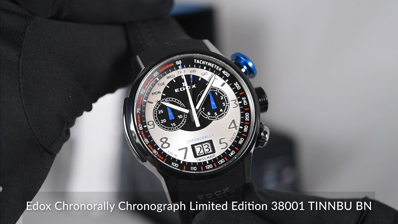 Edox Chronorally Chronograph Limited Edition 38001 TINNBU BN - YouTube