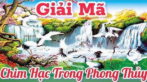 Chim hạc trong phòng thủy. Biểu tượng của trường thọ và bình an