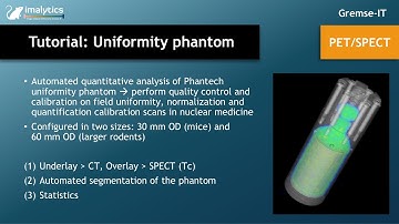 Tutorial video (PET/SPECT): "Phantech Uniformity phantom"