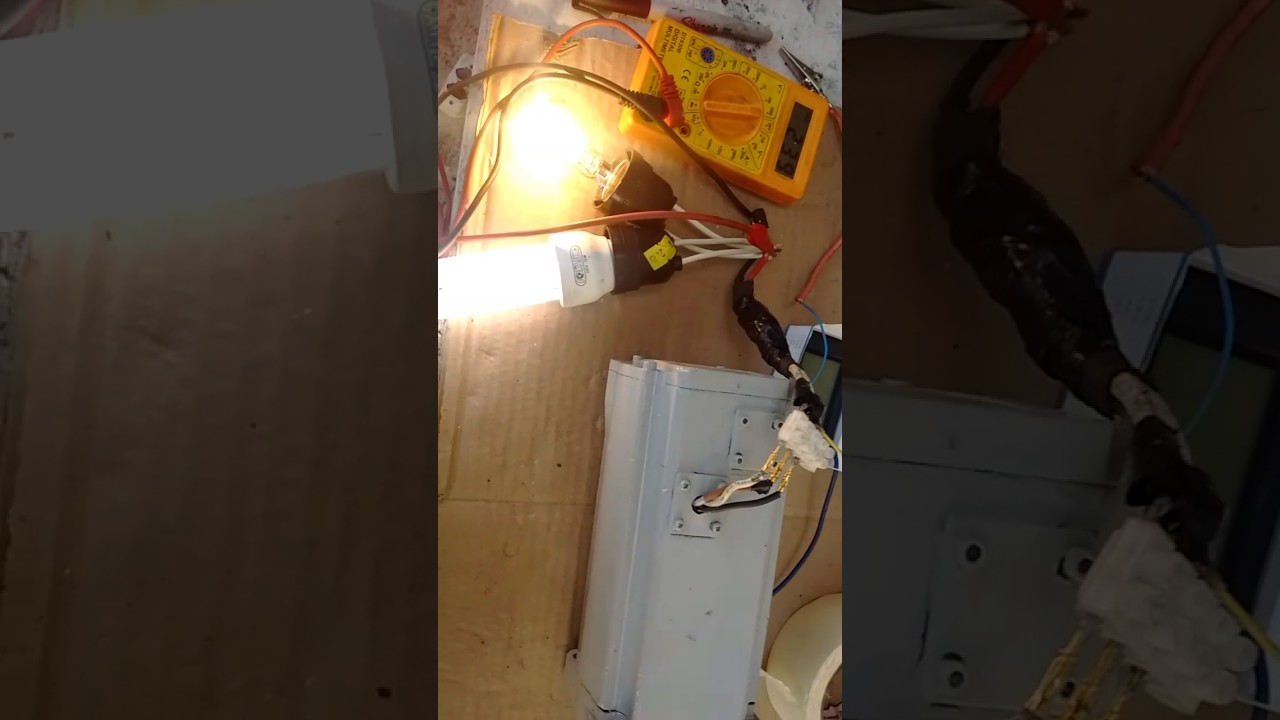 Teste gerador 1900w 220v com lâmpadas