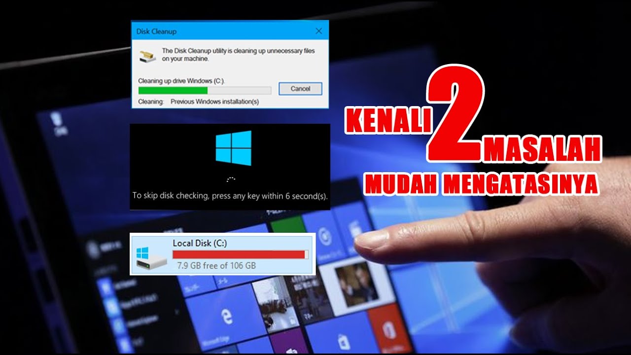 Mudah --- Mengatasi Disk Checking dan Free Space of Drive
