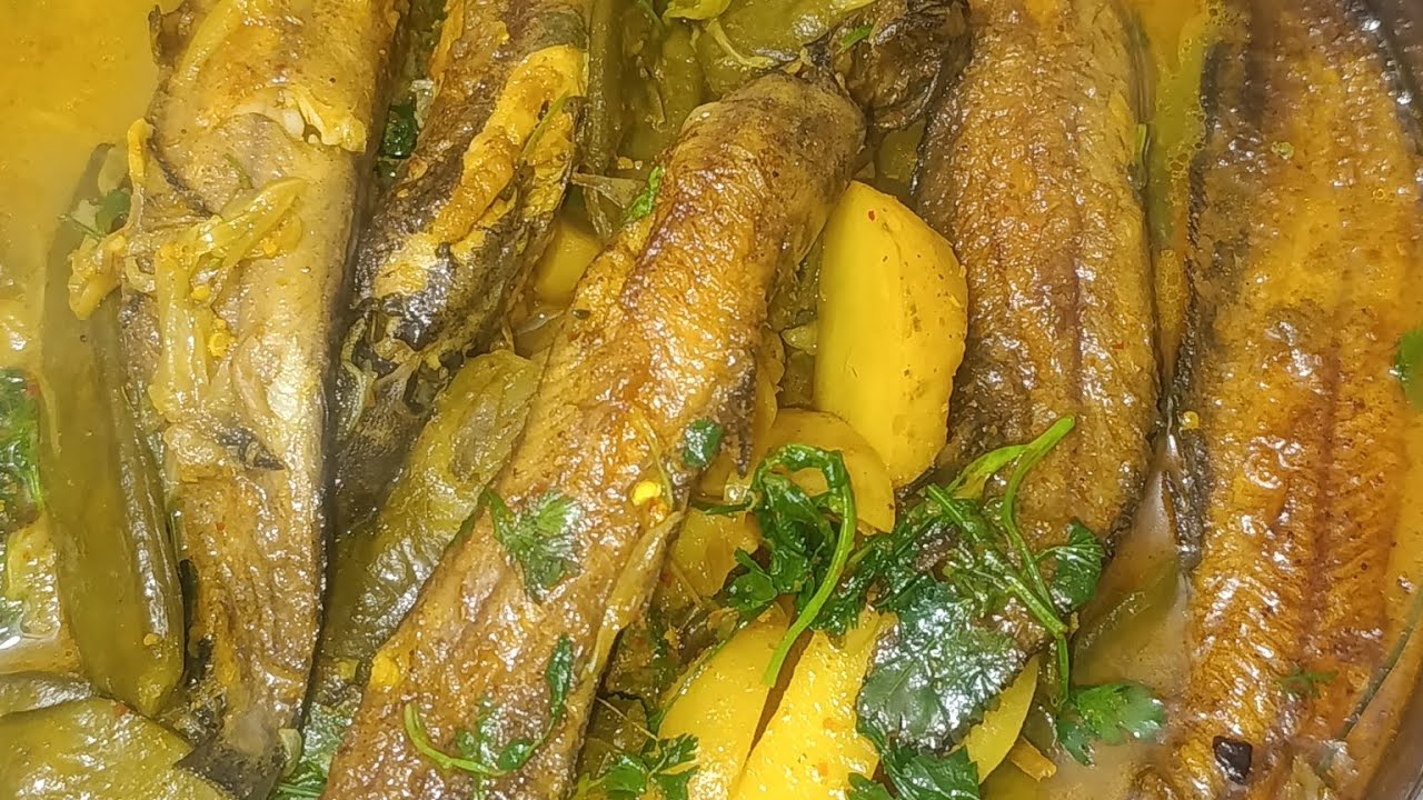 শিম আলু দিয়ে শিং মাছের রেসিপি 