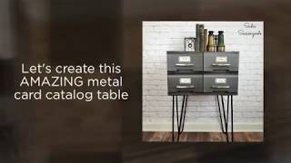 How to Upcycle VHS Tape Drawers (Storage Cases) into Industrial Metal Card Catalog Table