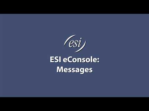 ESI eConsole: Messages