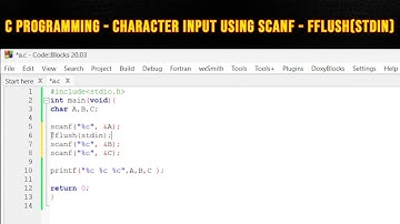 5.b C Programming - Character Input Using Scanf - fflush(stdin)