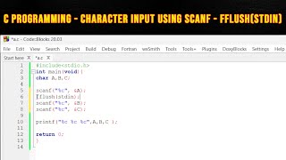 5.b C Programming - Character Input Using Scanf - fflush(stdin)