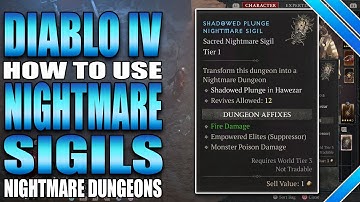 How To Use Nightmare Sigils For Nightmare Dungeons In Diablo 4