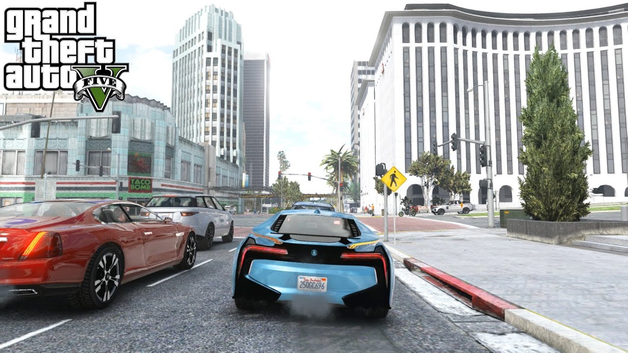 GTA 5 - Driving Freeway Downtown Los Santos | Driving like civilian #2