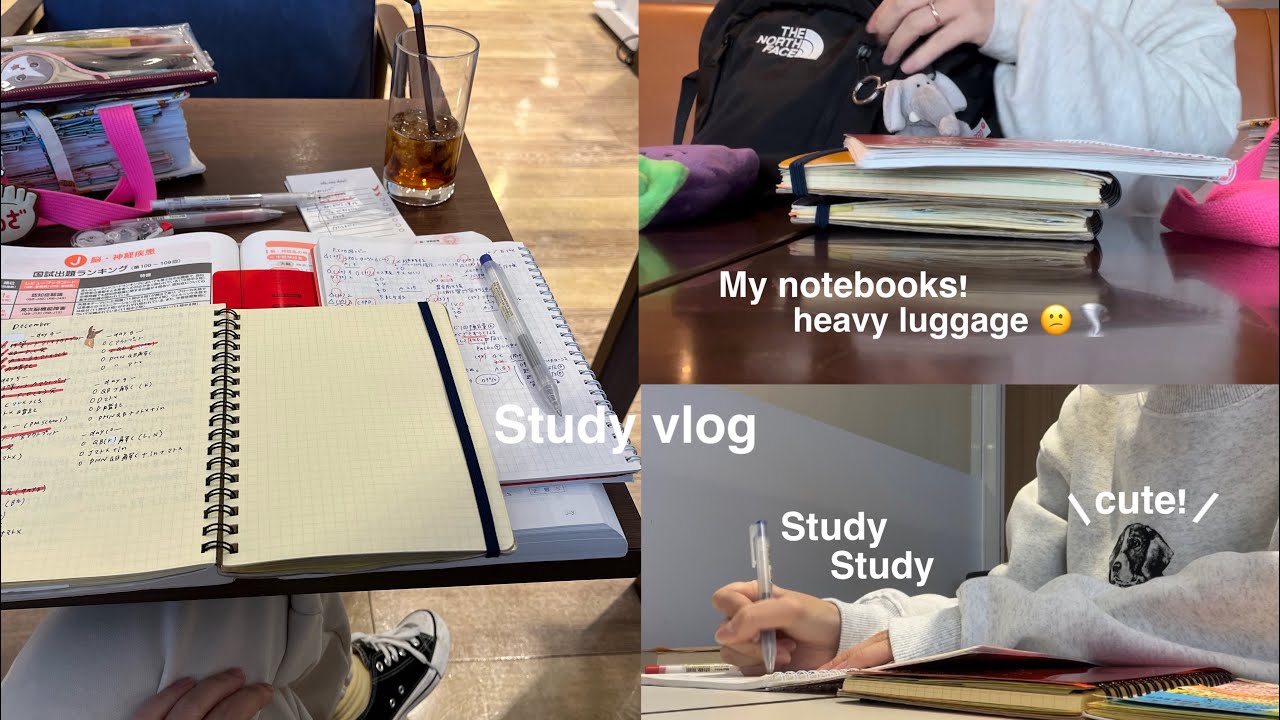 （vlog）マックで朝から国家試験勉強に励んだ看護学生🌬│ 国家試験まであと1ヶ月半くらい🌪