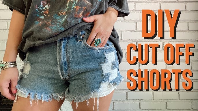 DIY Jeans to Shorts | Cut-offs & Cuffed! - YouTube