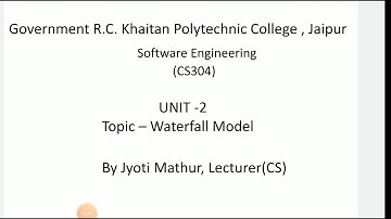 Software Engineering--Waterfall Model