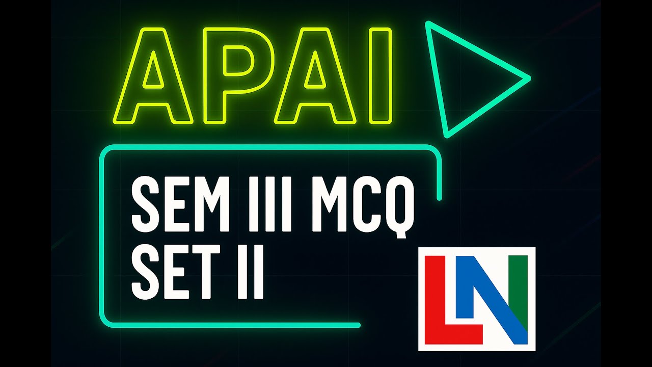 APAI Sem III MCQ Set 2 with answers.... @wbchse1975 - YouTube