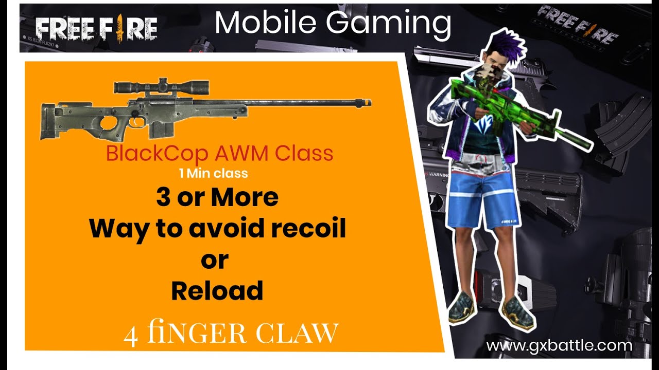 BLACKCOP GAMEING PLAYING FREEFIRE AWM CLASS 3 Way to Avoid recoil