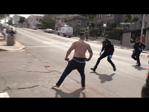 Cops Tackle Man After Standoff (Caught On Camera) | San Diego