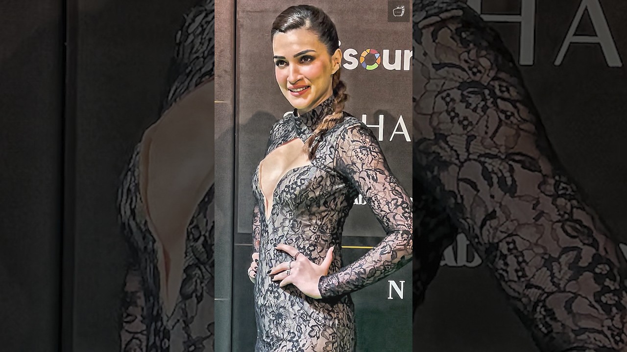 Kriti Sanon Stuns In Black Cut-Out Dress at IIFA Awards 2024