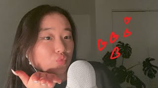 ASMR kisses fast & slow (no talking) I hand movements, mouth sounds